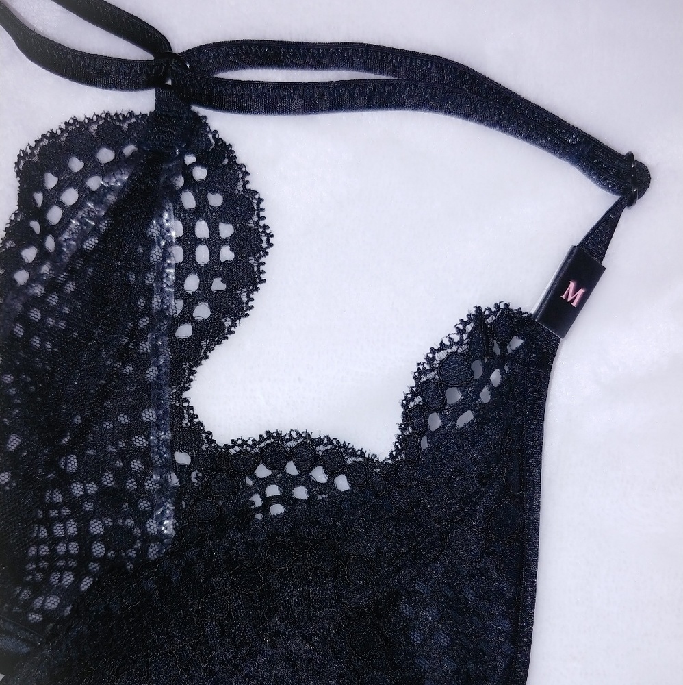 Victoria secret lace triangle Bralette bra NWT M - Picture 2 of 4
